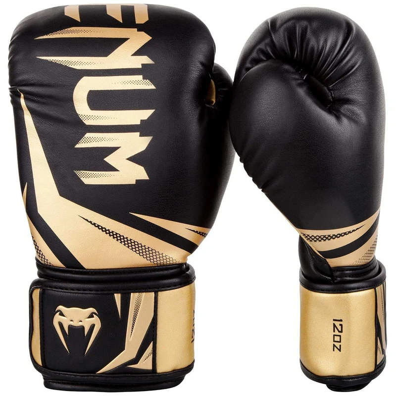 Venum, Challenger 3.0 Boxing Gloves, Unisex Adult, 16 Oz, Black/Gold