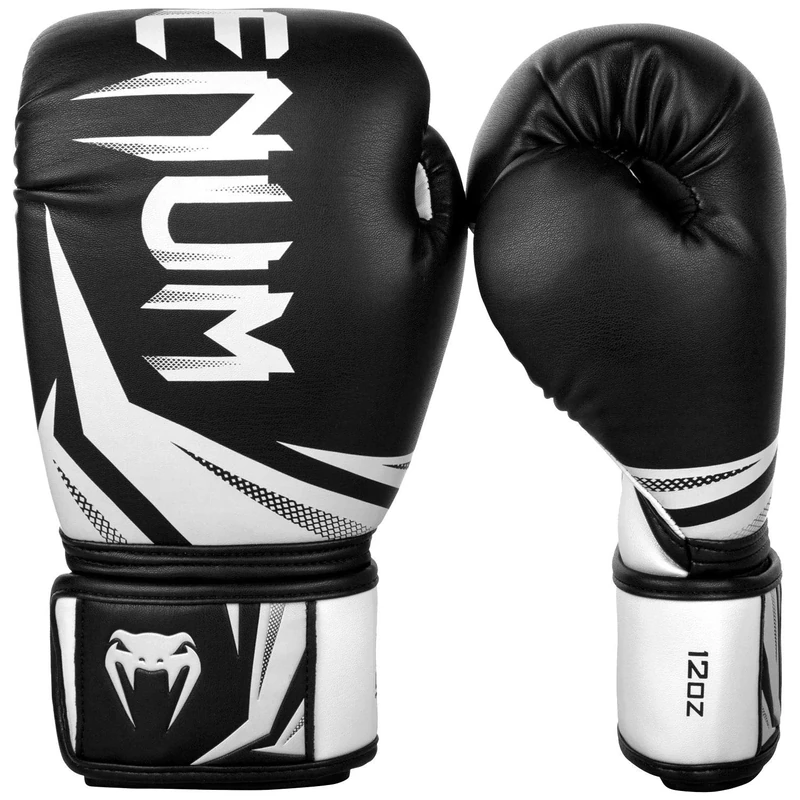 Venum, Challenger 3.0 Boxing Gloves, Unisex Adult, 12 Oz, Black/White