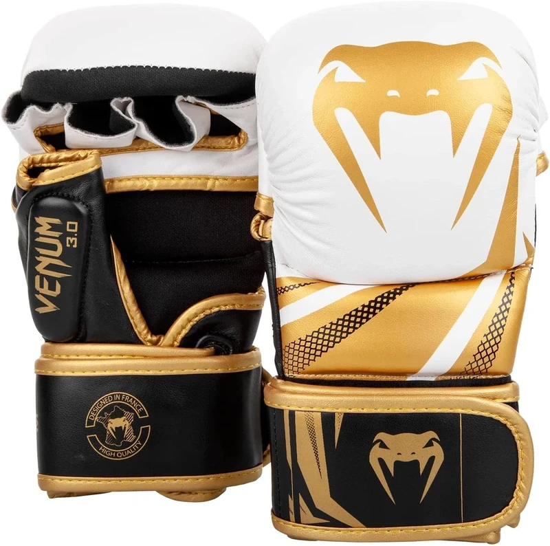 Venum, Challenger 3.0 Sparring Gloves, Unisex Adult, L/XL, White/Black/Gold