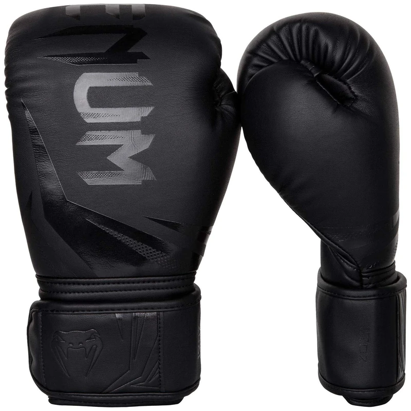 Venum, Challenger 3.0 Boxing Gloves, Unisex Adult, 16 Oz, Black/Black