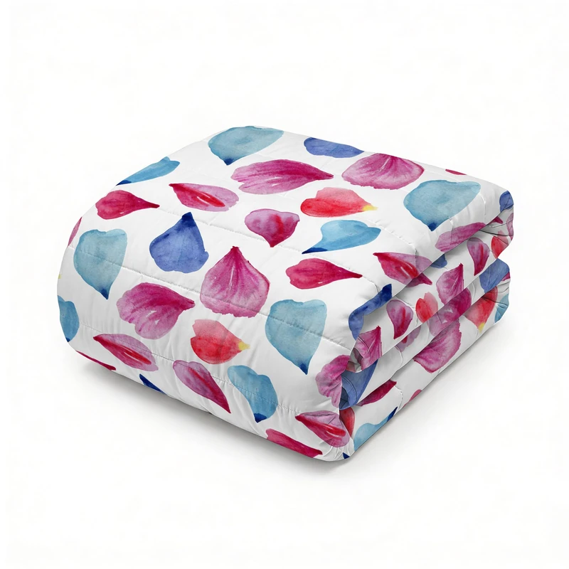Italian Bed Linen “Fantasy” summer quilt, Petali, 260x270 cm - Image 1
