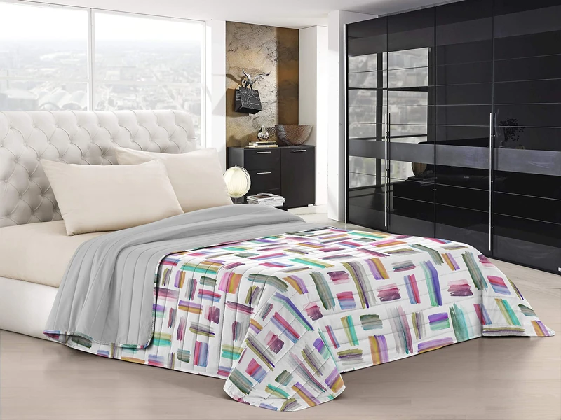 Italian Bed Linen “Fantasy” summer quilt, Multicolor, 260x270 cm