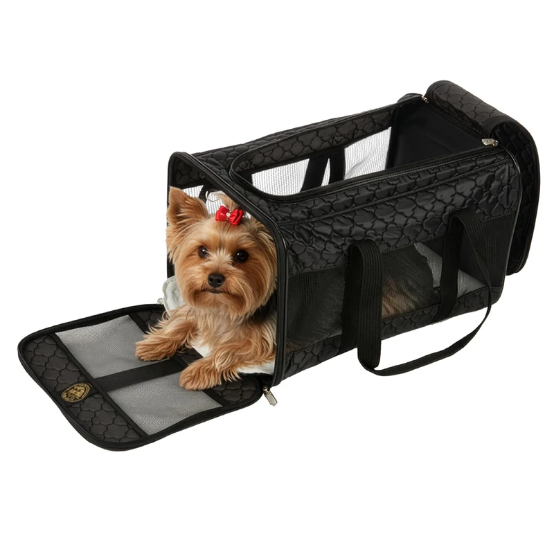 Sherpa Original Deluxe Airline Approved Pet Carrier - Black Grid Large