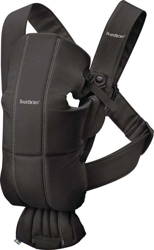 BABYBJÖRN Baby Carrier Mini, Cotton, Black - Image 1