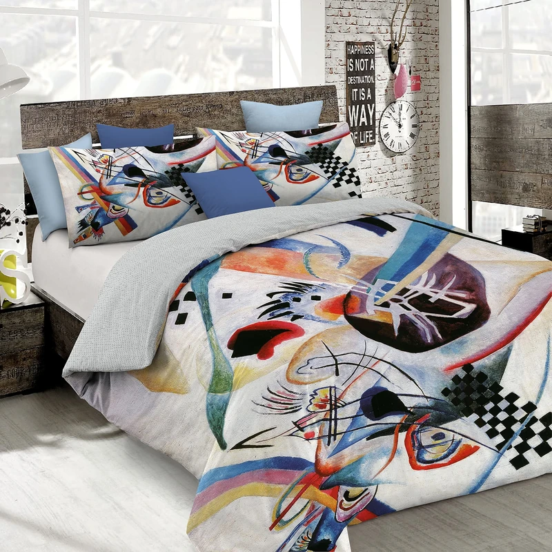 Italian Bed Linen Duvet cover set with full coverage digital print,250x200cm, SD62, Cotton, DOUBLE