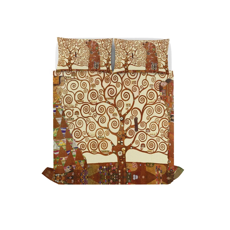 Sogni d'autore Bed linen set (flat sheet 255x300cm + 2 pillowcases 52x82cm with internal flap), SD48 - Image 1