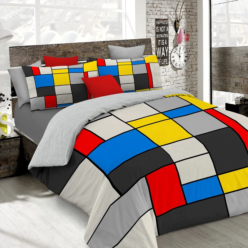 Sogni d'Autore Duvet Cover Set with Full Coverage Digital Print,250x200cm, SD67, 100% Cotton, DOUBLE