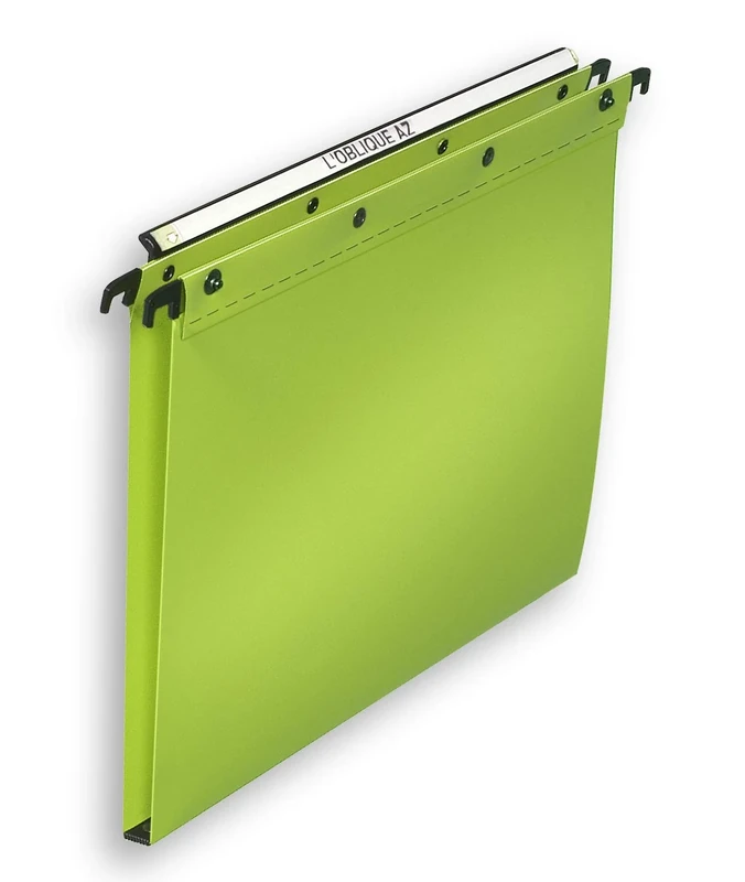 L 'Oblique Ultimate 330 mm 5/10 H 250 mm Base Drawer 13259 Suspension File Polypropylene 15 Lime Green Pack of 10
