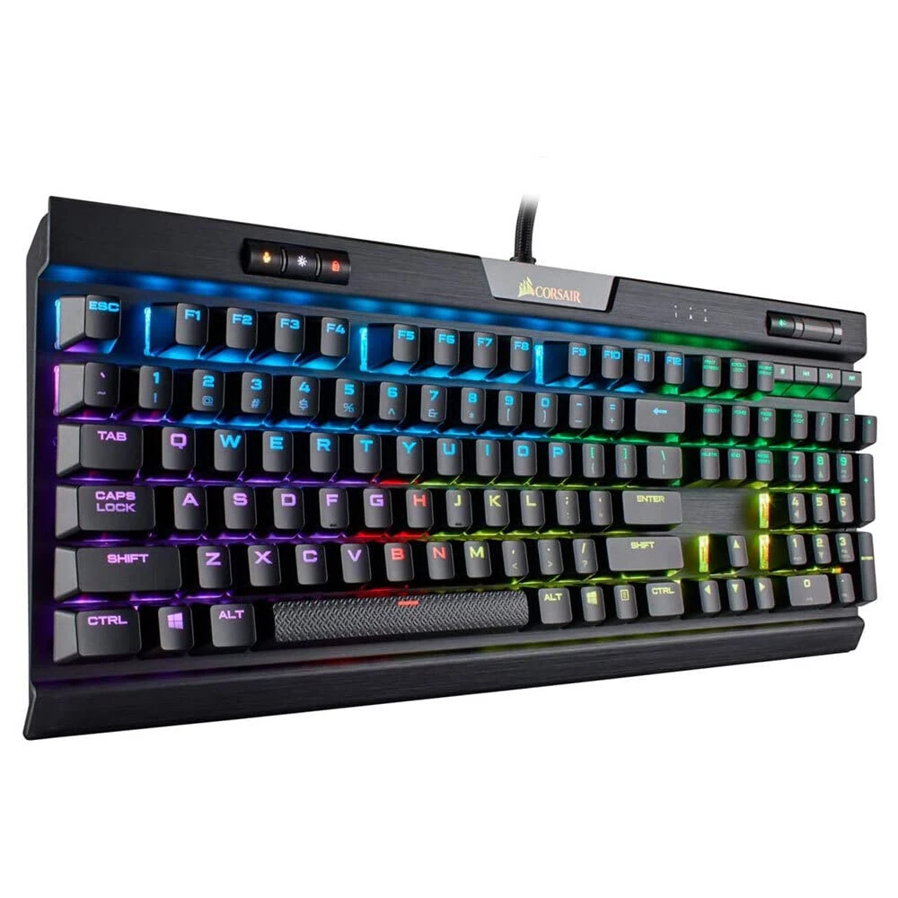 Corsair K70 RGB MK.2 Rapidfire Mechanical Gaming Keyboard - USB Passthrough & Media Controls - Fastest & Linear - Cherry MX Speed - RGB LED Backlit