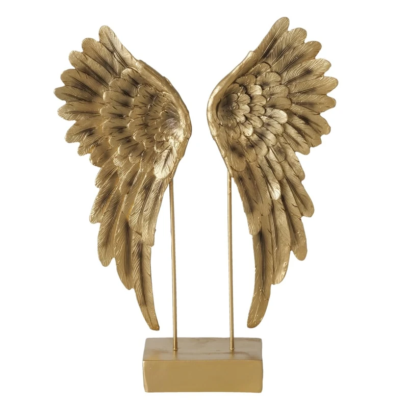 BOLTZE Cosmo (Angel Wings, Colour Gold, L x W x H 27 x 7.5 x 38 cm, for Indoor Use, Decorative Figure, Decorative Stand, Decoration) 1007630, Normal