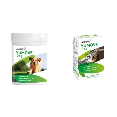 Lintbells YuMOVE Joint Supplement Packs for Stiff and Older Dogs (300 Tablets) and Cats (60 Tablets)