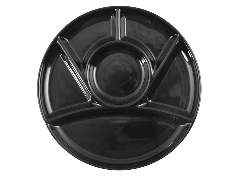 H & H 7069930 Plates, Ceramic, Black
