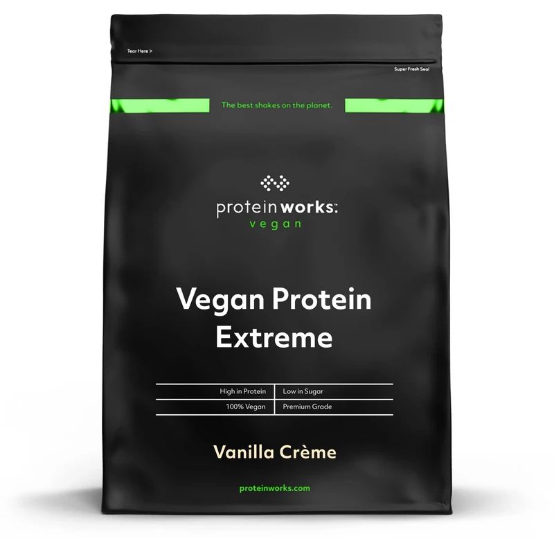 Protein Works | Vegan Protein 360 - Platinum Innovation, Premium Vegan Protein Powder, Plant-Based Protein Shake, Essential Vitamins & Minerals, Low Sugar, Vanilla Crème, 57 Servings, 2kg