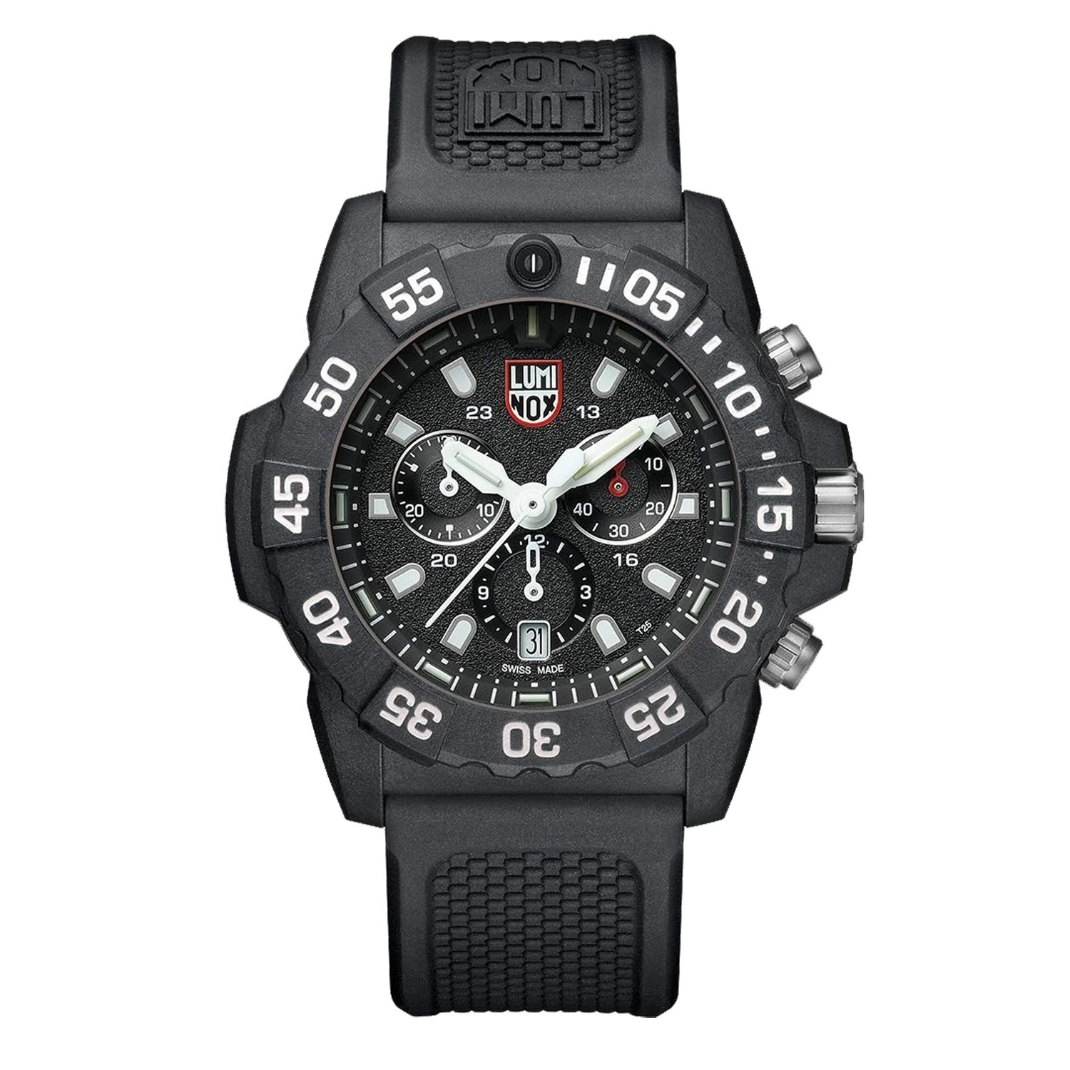 Luminox Navy Seal XS.3581 Mens Watch 45mm - Military Divers Watch in Black Date Function Chronograph 200m Water Resistant