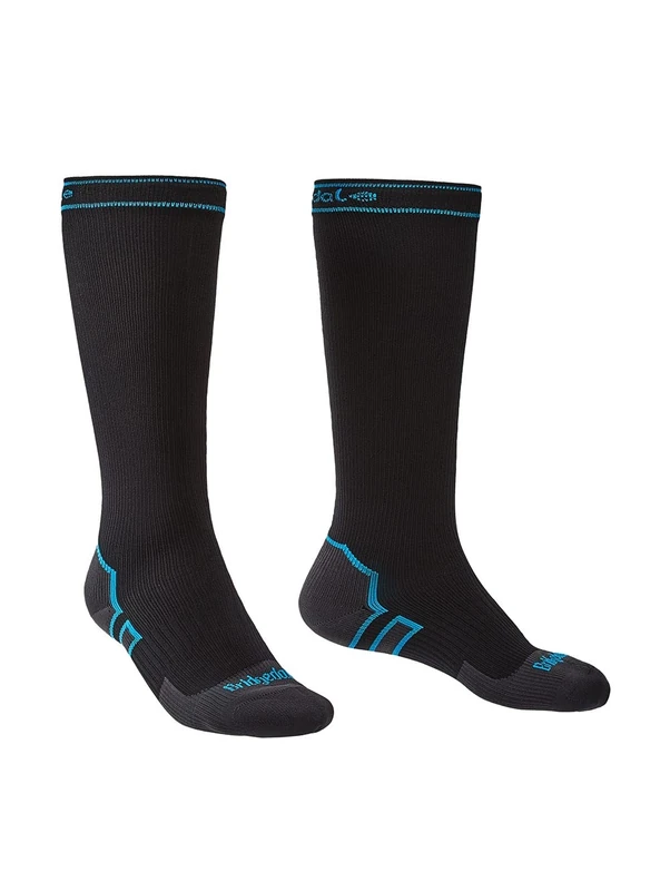 Bridgedale 100% Waterproof Storm Sock Mid Weight Black Knee Sock S Dense Merino Terry Cushioned Sole