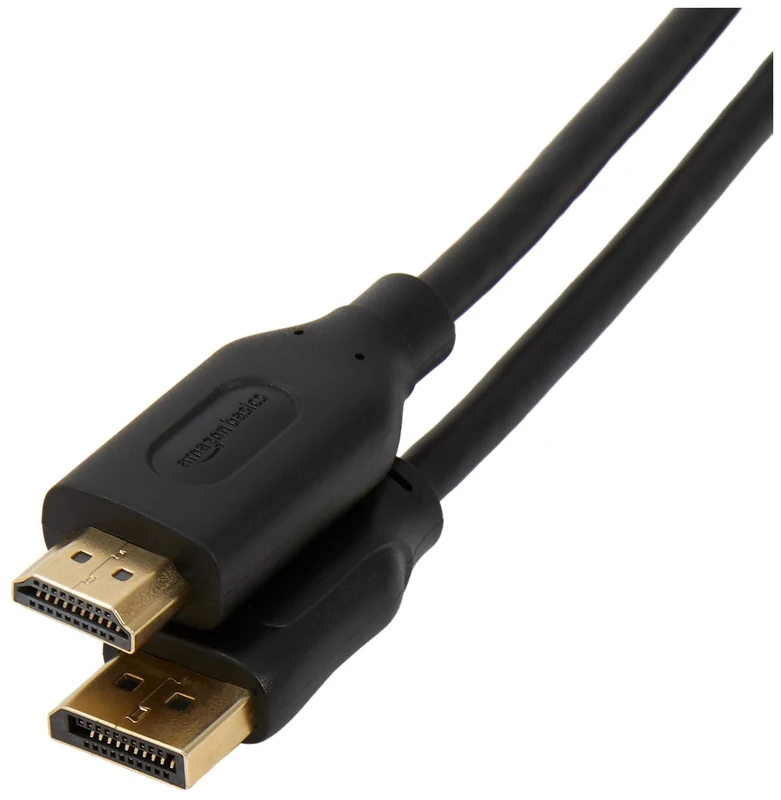 Amazon Basics DisplayPort to HDMI Display Cable, Uni-Directional, 4k@30Hz, 1920x1200, 1080p, Gold-Plated Computer Monitor Projector Plugs, 6 foot - Pack of 10, Black