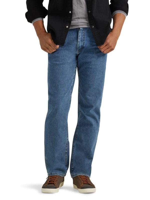 Wrangler Authentics Men's Regular Fit Comfort Flex Waist Jean, Dark Indigo, 30W x 34L