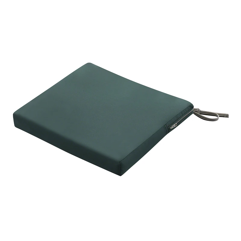 Classic Accessories Ravenna Rectangular Patio Seat Cushion Slip Cover & Foam - Durable Outdoor Cushion, Mallard Green, 17"W x 15"D x 2"Thick