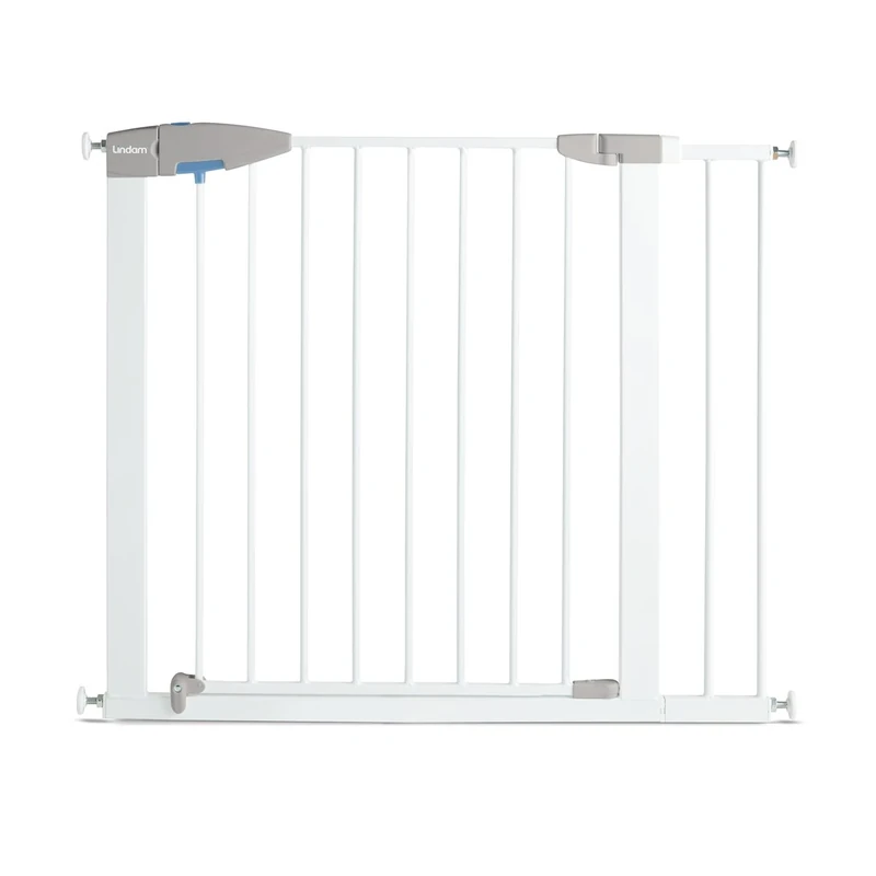 Munchkin Lindam Sure Shut Porte Baby Gate for Stairs & Doorways - Pressure Fit, Easy Install, No-Screws Child Safety Gate for Toddlers & Dogs - 89-96cm, White