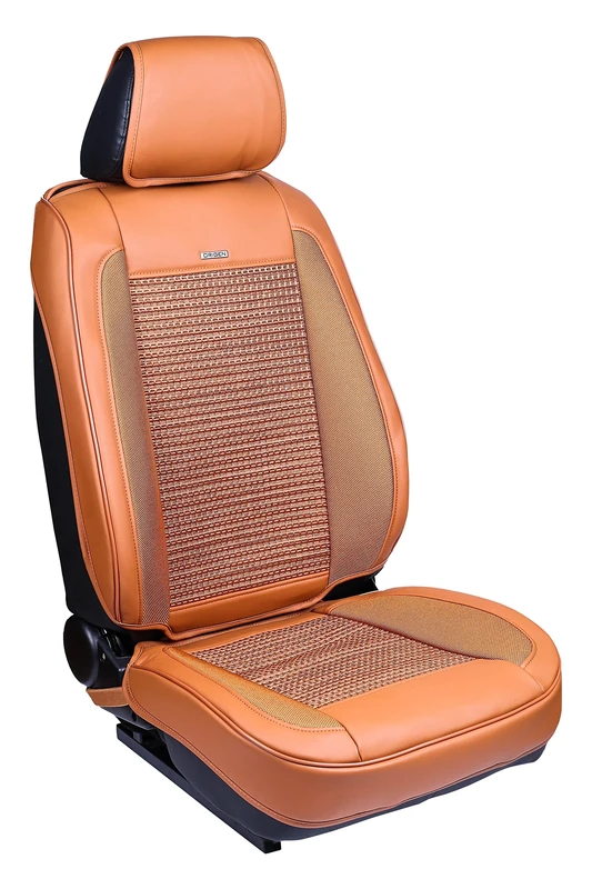 Origen Full Front Seat Cover Model R2 Camel with 6 cm Foam. Compatible with Side Airbag. Made in High Quality Materials. Universal and Ergonomic.