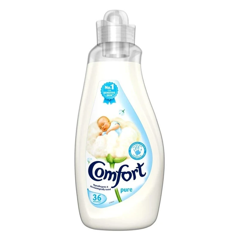 Comfort Dermatologically tested Pure suitable for the whole family's clothes Fabric Conditioner gentle next to sensitive skin 36 Wash 1.26 l