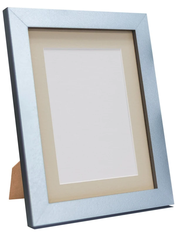 Q7 Picture Photo Frame, Silver with Light Grey Mount, 30 x 24 Image Size 24 x 18 Inch, Plastic Glass