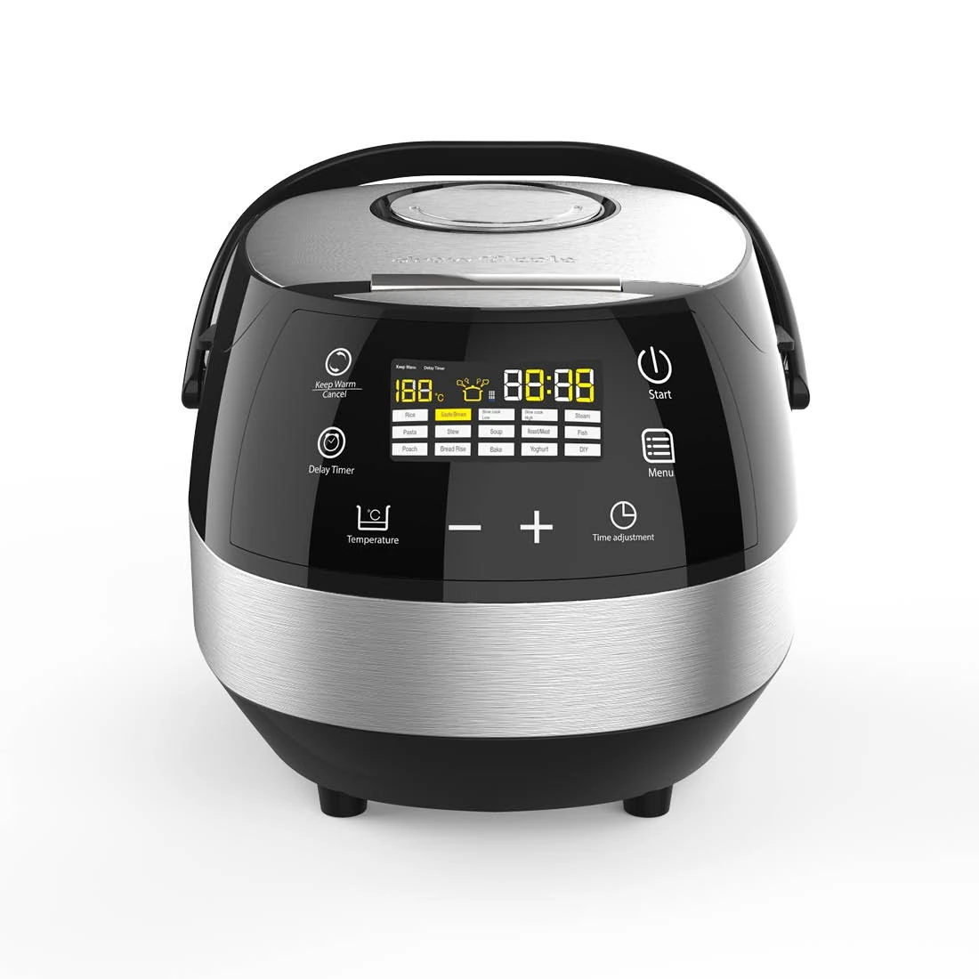 Drew&Cole CleverChef 14-in-1 Intelligent Digital Multi Cooker, Aluminum, 860 W, 5 Litre, Chrome