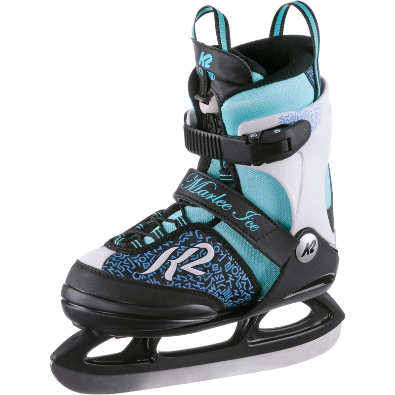 K2 Skate Girl's Marlee Ice Skate, Blue Black, 8-12