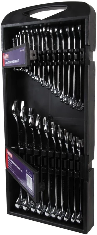 DURATOOL D03082 6-32mm Polished Chrome Combination Spanner Set, 25 Piece