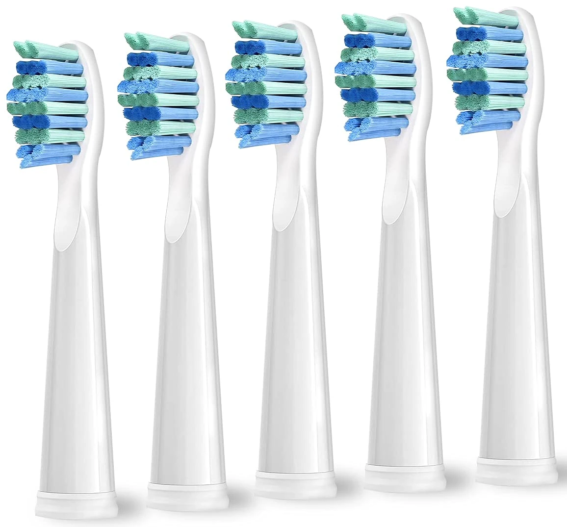 5pc Toothbrush Heads,Compatible with FW-D7/D8/D1/D3, FW507/508/551/917/959 White