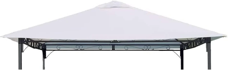 Replacement Gazebo Cover 3 x 3 cm with Vent Attachment to Edges (Ecrù)