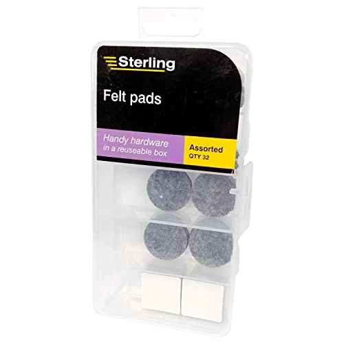 Sterling PPADS1 Felt Pads, Clear, Set of 32 Pieces
