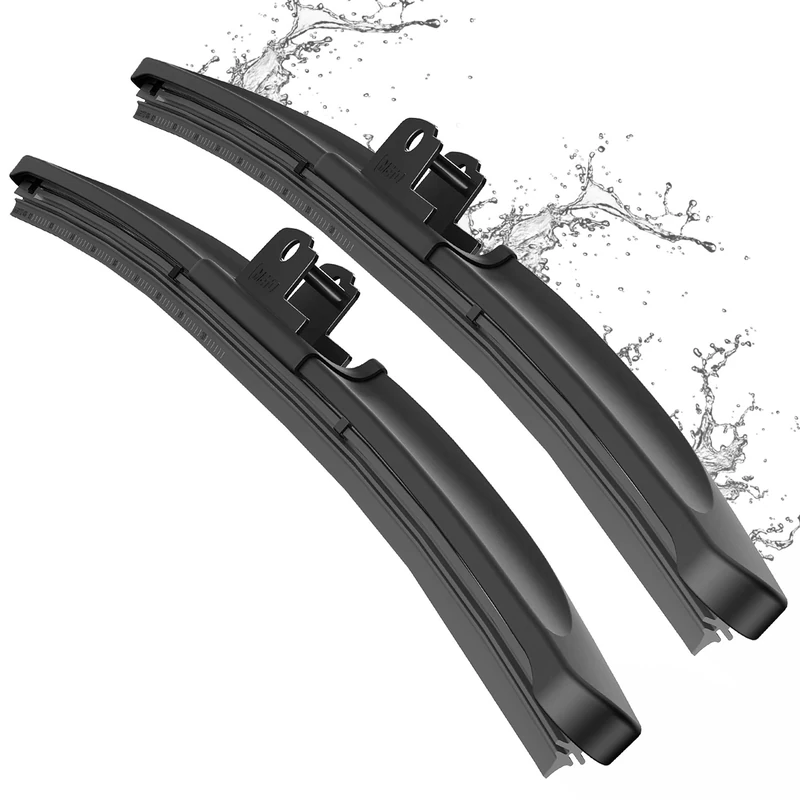 METO T6 Silicone Windshield Wiper Blades, 26 and 16 inches (set of 2) - Image 1