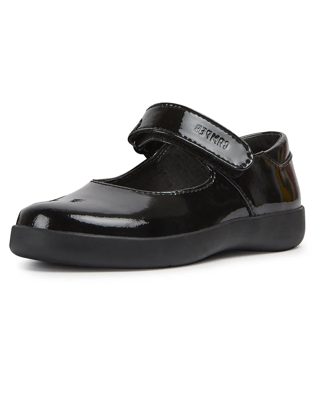Camper Spiral Comet, Mary Jane Flat, Black,
