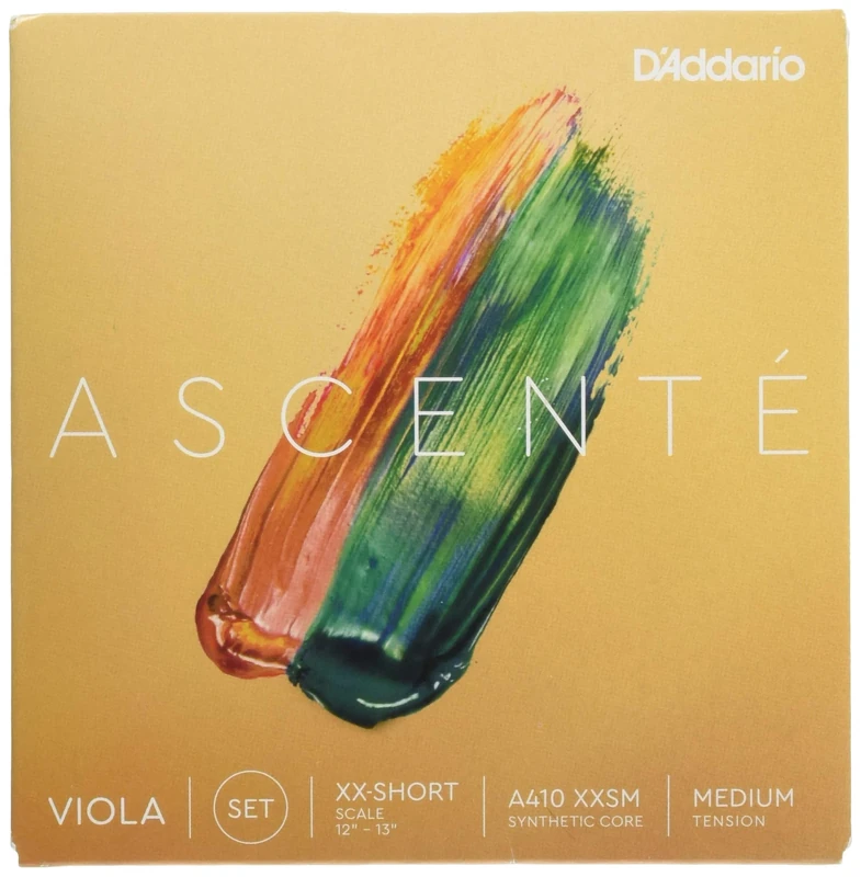 D'Addario Ascenté Viola Strings - A410 XXSM - Medium Tension - Full Set - Extra-Extra-Short Scale