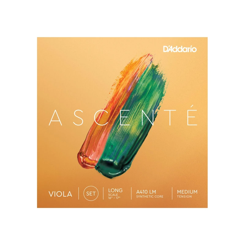 D'Addario Ascenté Viola Strings - A410 LM - Medium Tension - Full Set - Long Scale