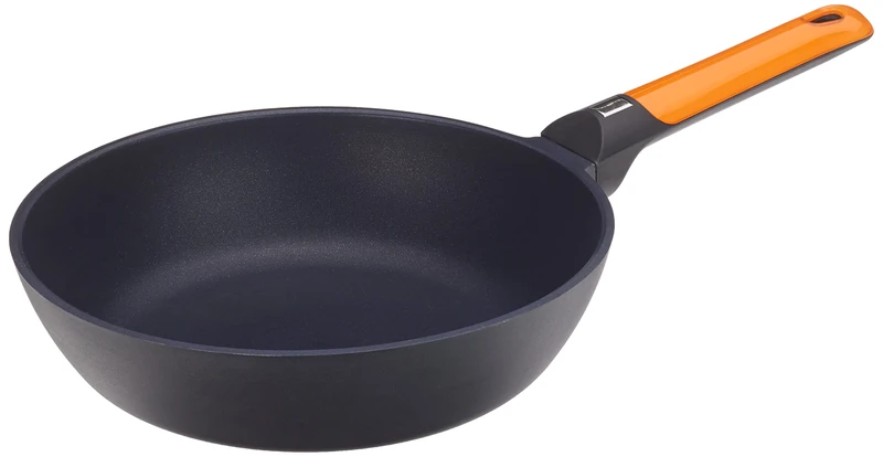 Braisogona Efficient Orange Deep Frying Pan 28 cm, Cast Aluminium with Non-Stick Platinum Plus, Suitable for All Hobs Including Induction, PFOA