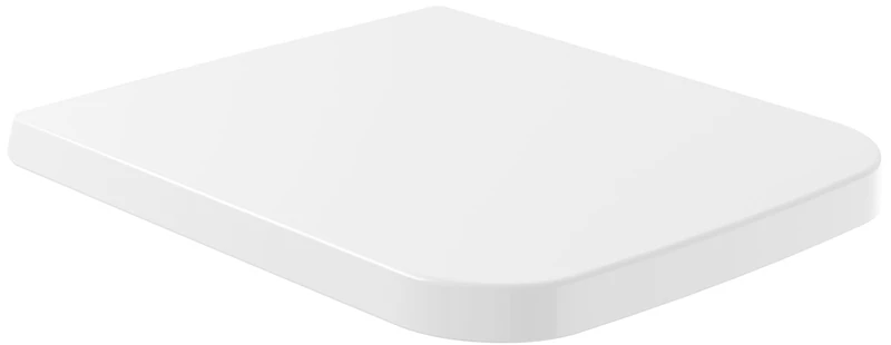 Villeroy & Boch Venticello toilet seat - Toilet seat with soft-close mechanism - Removable, shatterproof toilet seat made of duroplast in a square shape- Original spare part - White Alpine, glossy