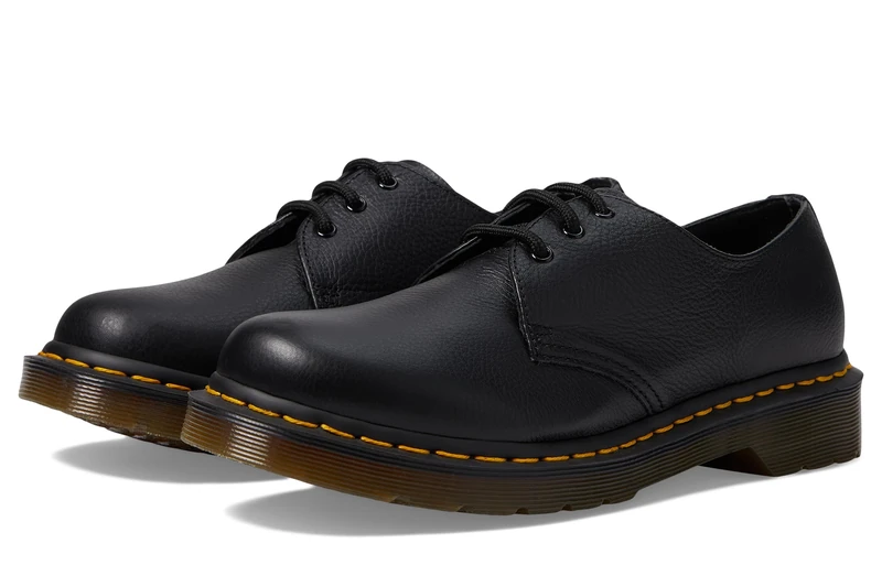 Dr. Martens Men's 1461 Oxford, Black (Black Virginia 001), 9 UK
