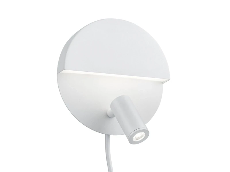 Trio Leuchten Mario 222370231 LED Wall Light Metal Matte White with 6 Watt LED + 2.3 Watt LED