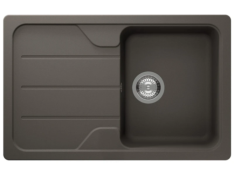 Schock FOMD100SAGAS Formhaus D-100S Kitchen Sink in Asphalt, 78 x 50 x 19 cm
