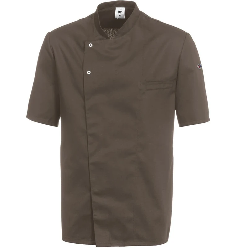 BP 1548-400-400-XS, Chef's jacket 1/2 sleeve, 1/2 sleeve with stand-up collar and concealed press-stud band 215,00 g/m², fabric blend falcon, XS