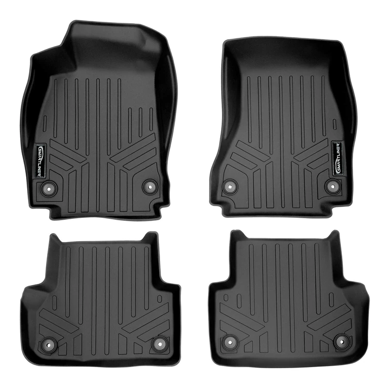 MAXLINER Floor Mats 2 Row Liner Set Black for 2017-2018 Audi A4 / S4 / A4 All-Road