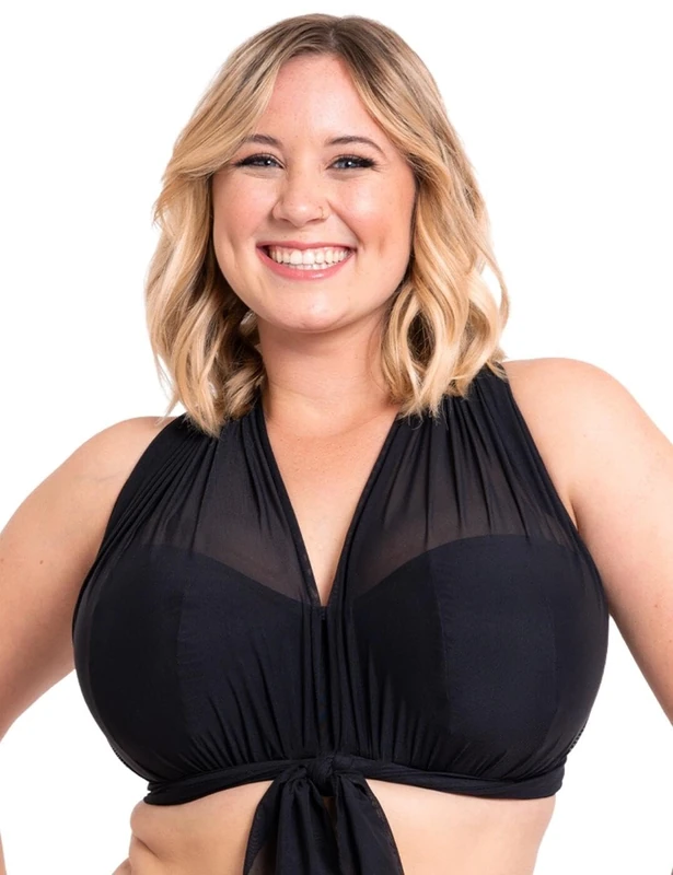 Curvy Kate Wrapsody Bandeau Strapless Multiway Bikini Black 32D
