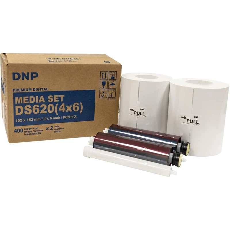 YOOZENA DNP 4x6" Dye Sub Media for DS620A - 400 Prints, 2 Pack