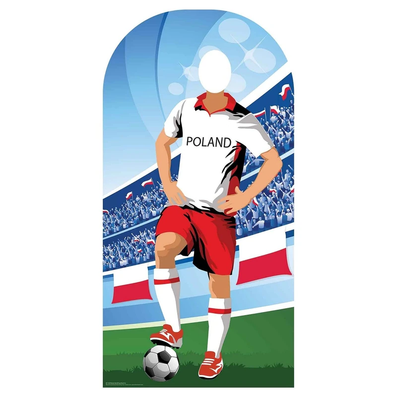 Star Cutouts Poland Football Stand-In - 6ft Life-Size Cardboard