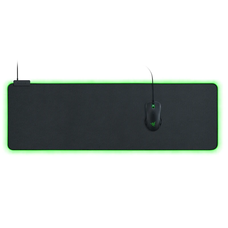 Razer Goliathus Extended Chroma - Soft Extended Gaming Mouse Mat Chroma RGB Lighting (Cable Holder, Fabric Surface, Quilted Edge, Optimized for all Mice) Black