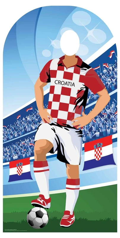 Croatia (World Cup Football Stand-in) Adult Size 6ft /190cm Tall with Free Mini Destop Cut Out