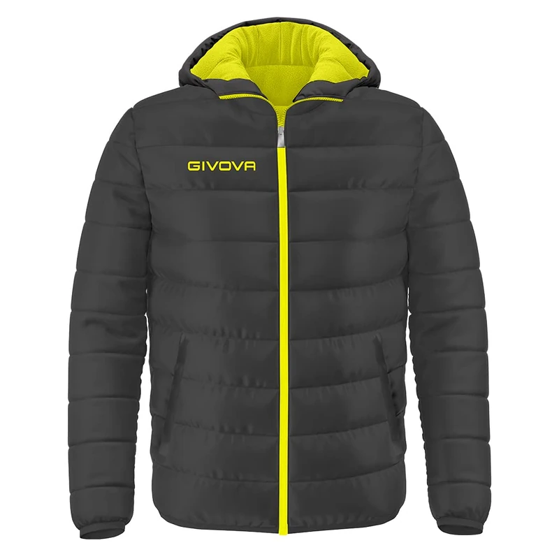 Givova, jacket holland, dark gray /yellow fluo, 4XL