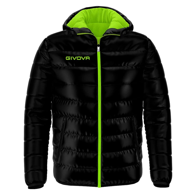 Givova, jacket holland, black/green fluo, M